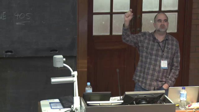 Screenshot of Stephen Cronin talking at WordCamp Sydney 2012
