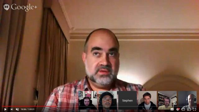 Screenshot of Stephen Cronin talking at WordCamp Gold Coast 2011